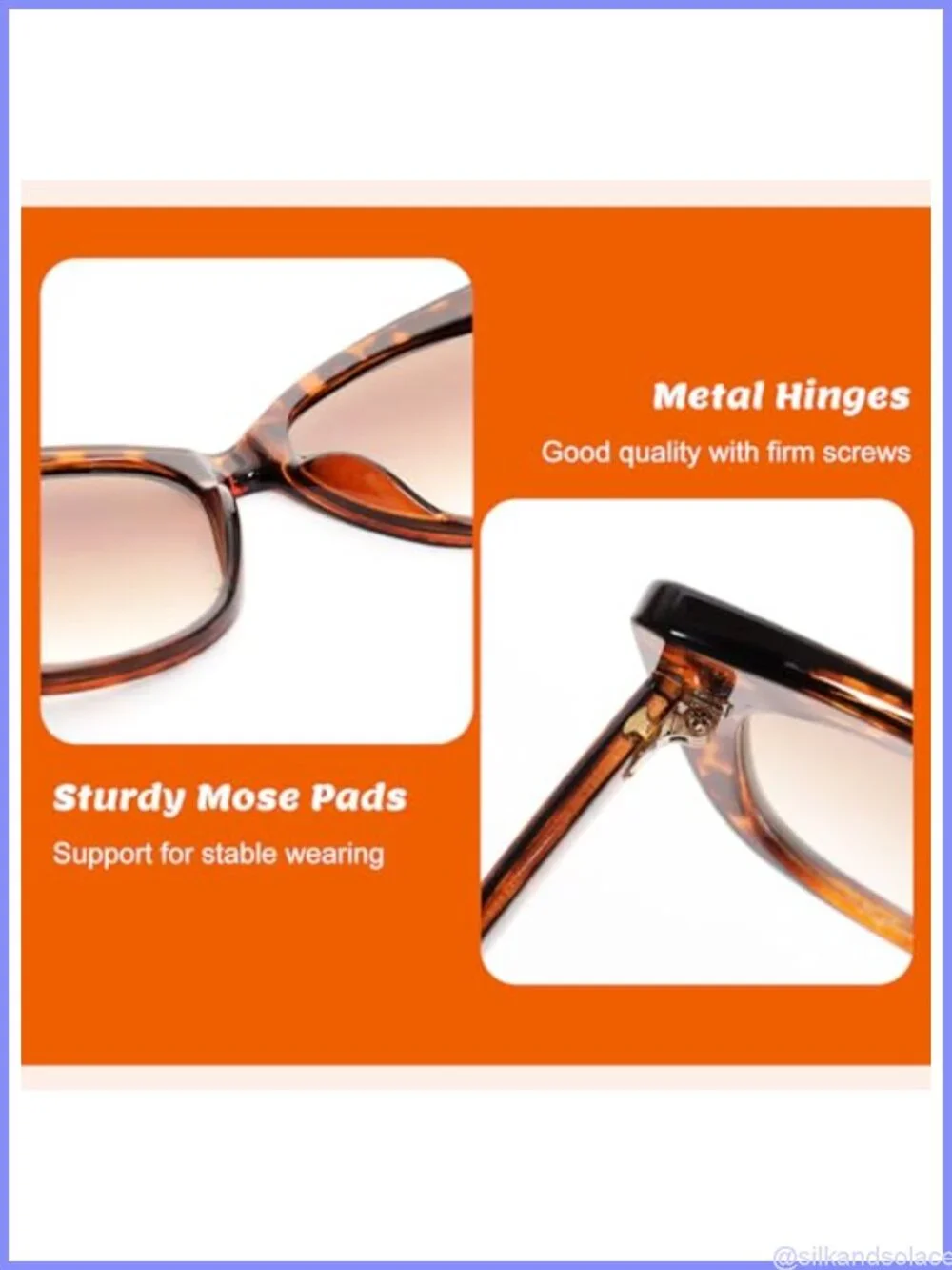 2 Pack Cat Eye Sunglasses Retro Vintage Square UV Protection Oversized